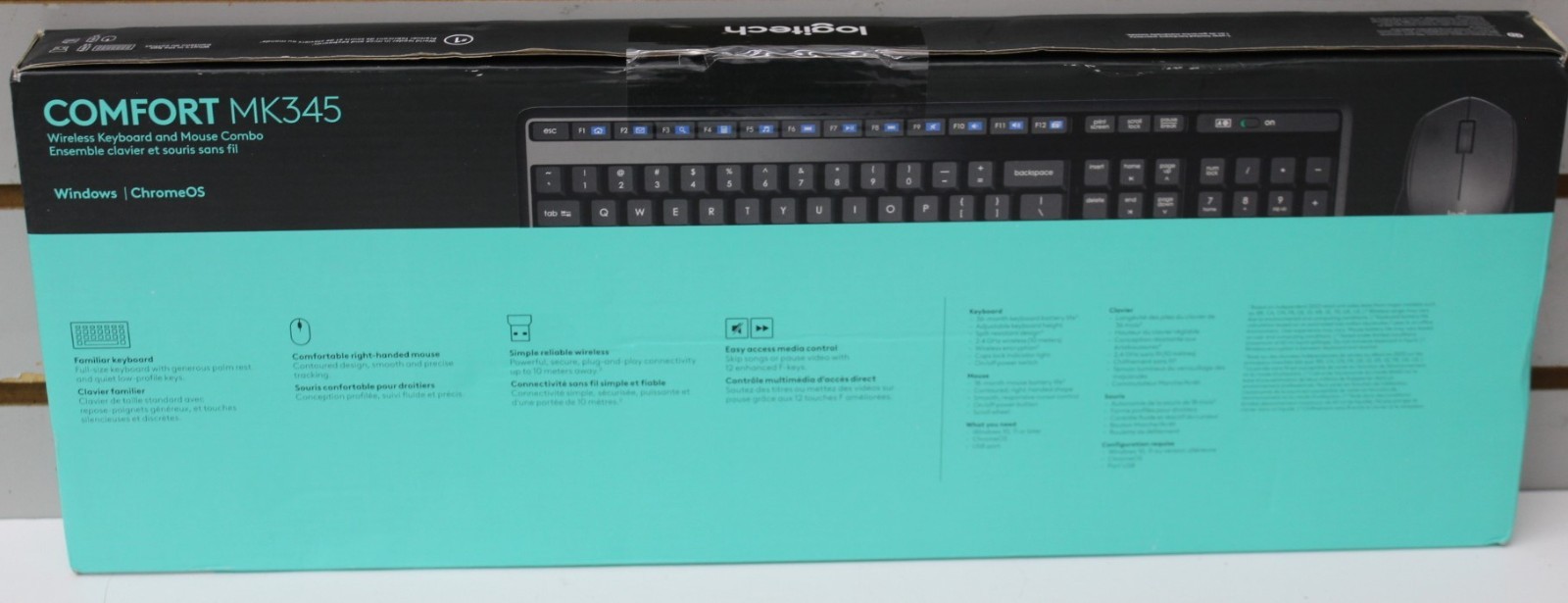 Logitech MK345 Wireless Keyboard & Mouse Black 2pk Bundle Brand New Sealed