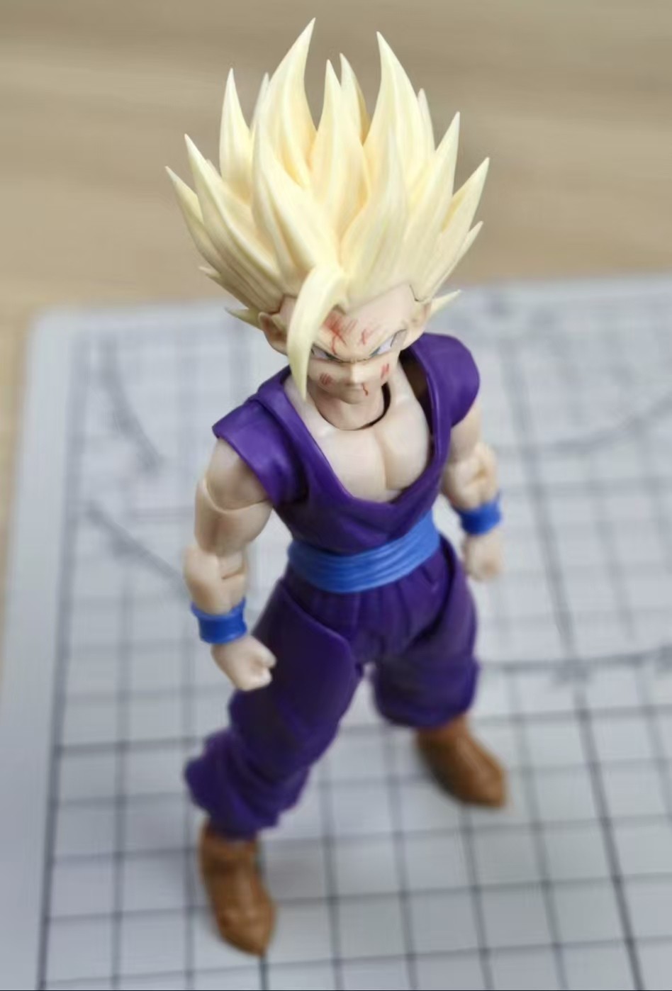 Air x HM Studio AH006 ssj2 Gohan 1/12 shf yellow Hair Head Sculpt Accessories