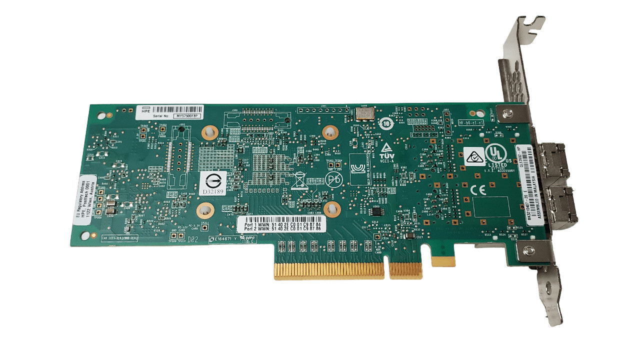853011-001 HPE QLE2692-HP Dual Port 16Gb HBA with SFPs Full Height Bracket