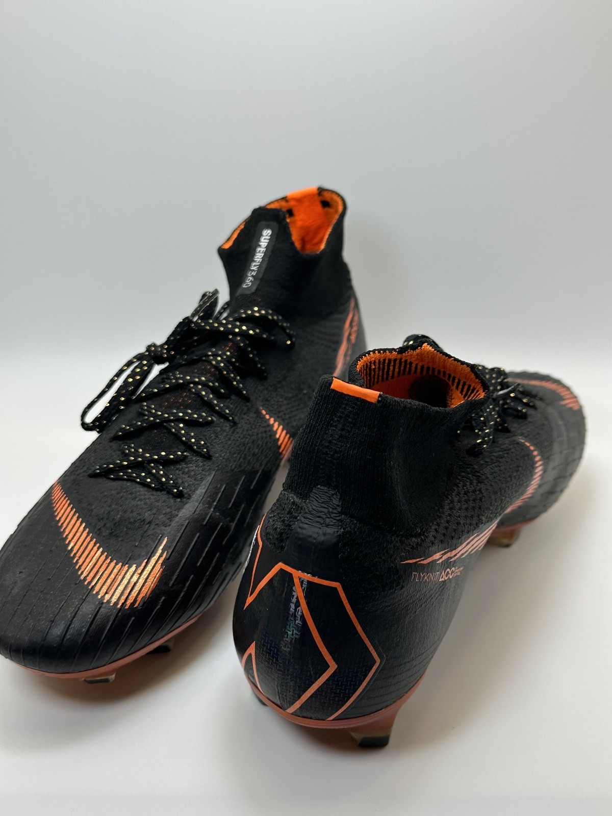 Nike Mercurial Superfly 360 VI FG ACC US 7.5 Black Orange Soccer Cleats Premium