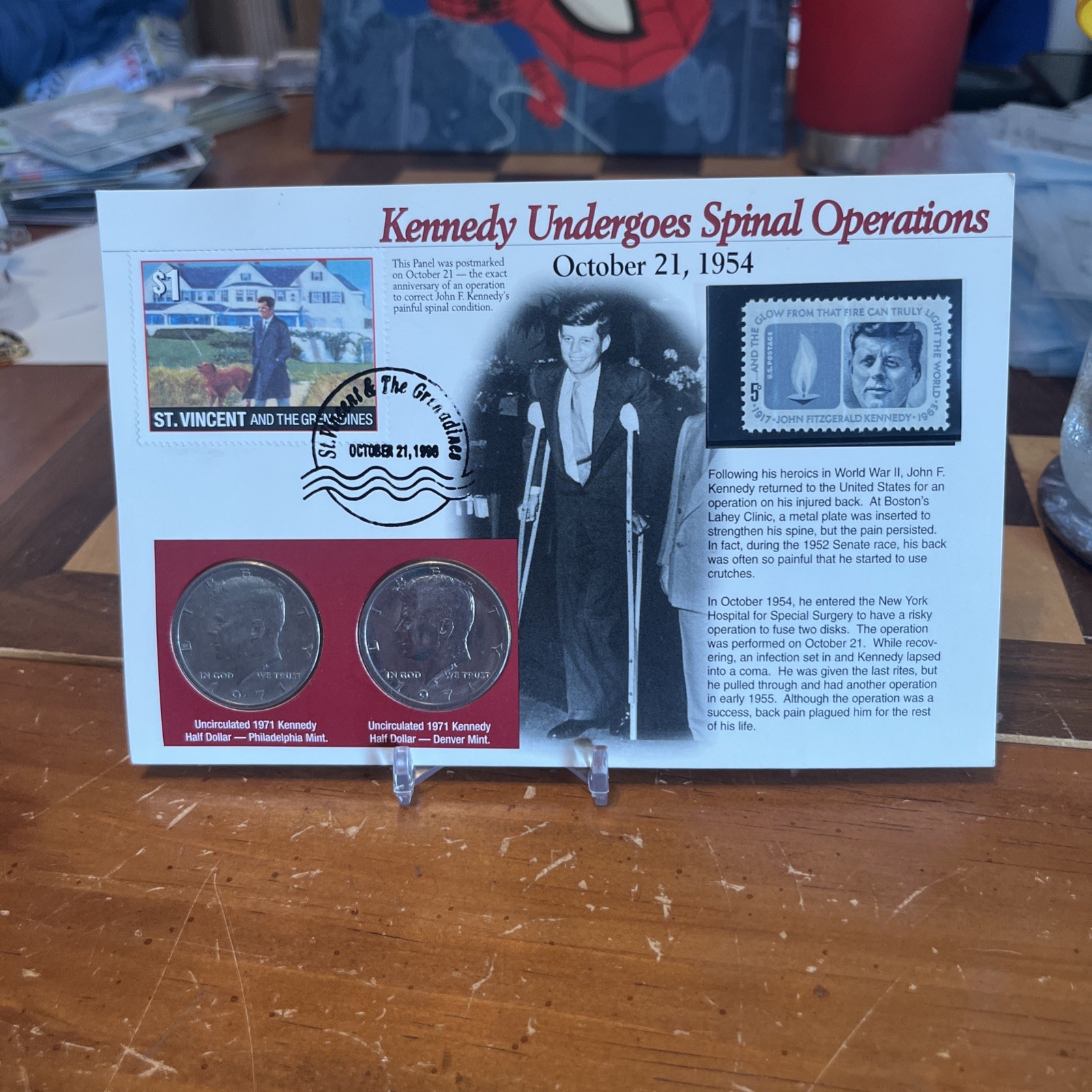 St. Vincent & The Grenadines JFK Coin And Stamp Sets (8 sets)