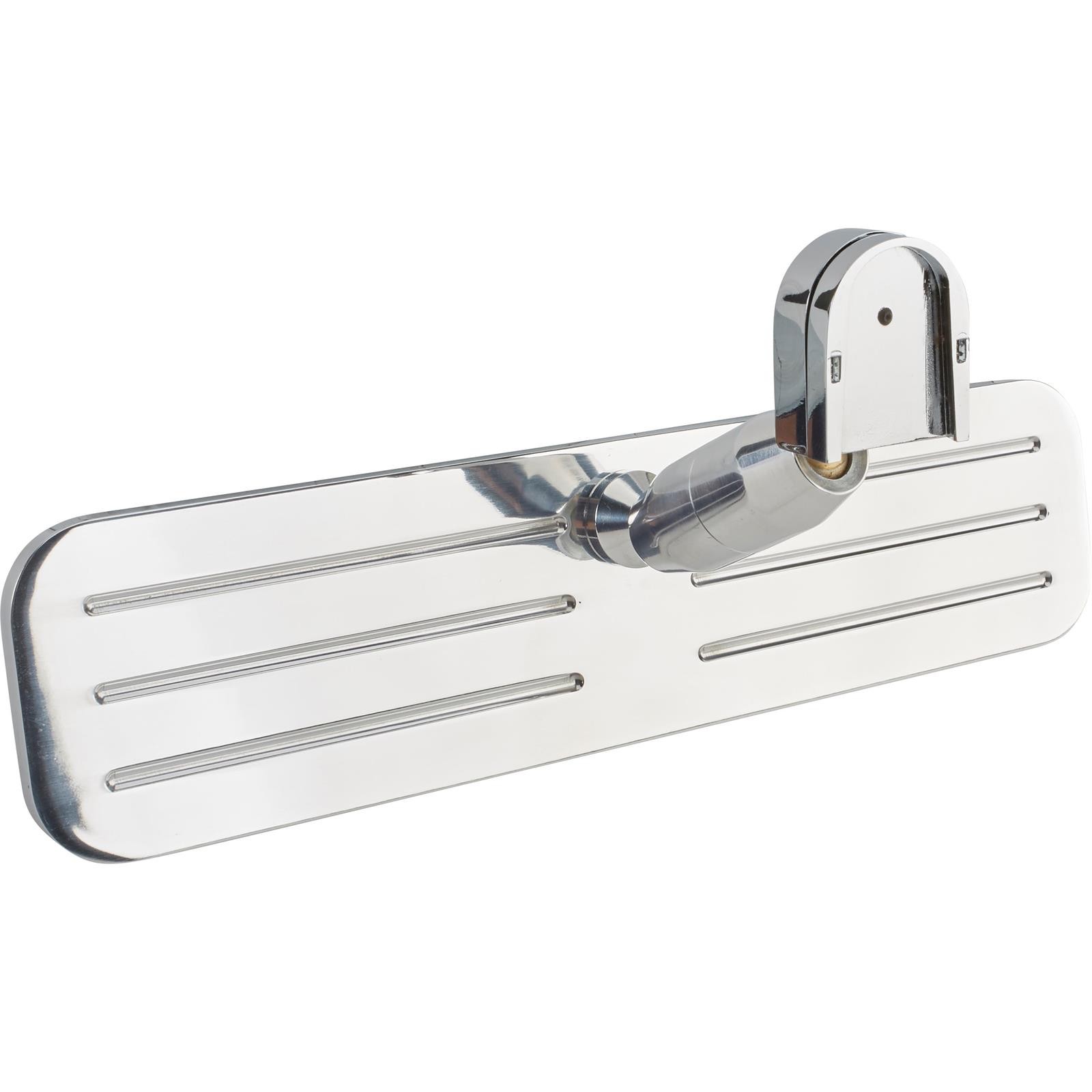 Polished Ball Milled Billet Aluminum Interior Rear View Mirror,  9.25” x 2.38”