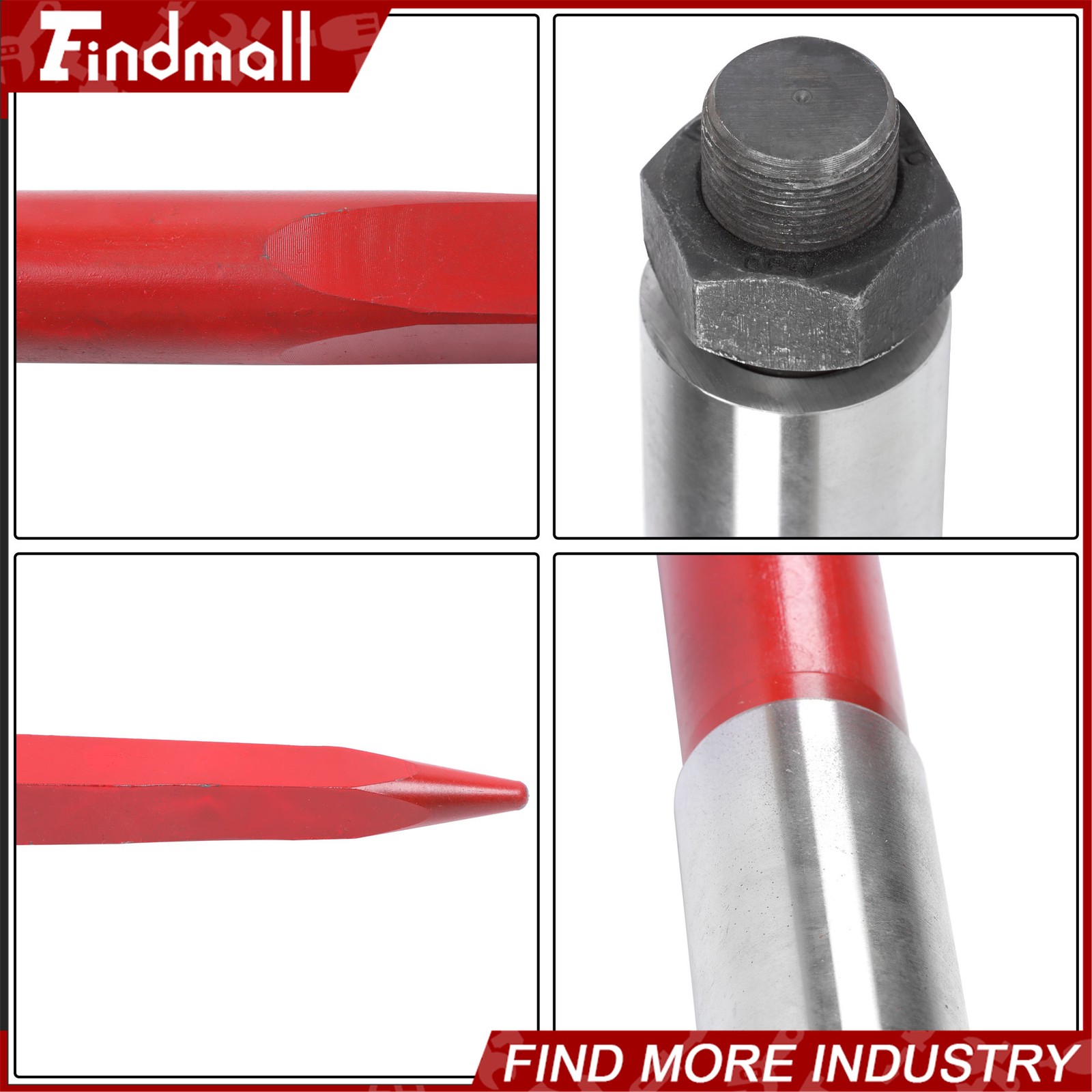 43" Hay Bale Spear Red 3000lbs Capacity Spike Fork Fit For Tractors Loaders 2Pcs