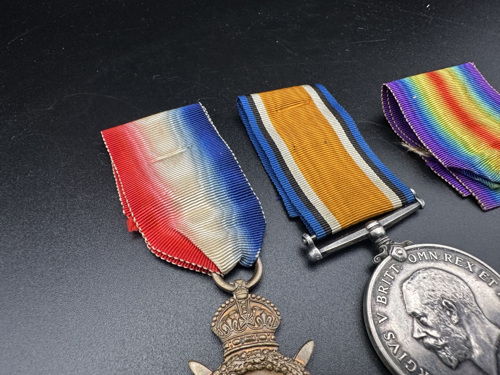 WW1 Star Medal Trio SS.106458 A.E.King STO.1.RN Stoker Royal Navy