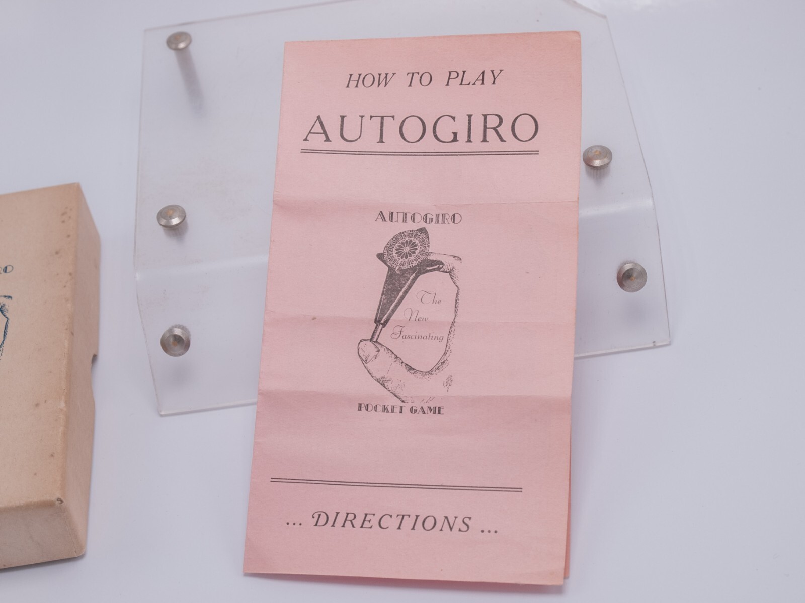 Rare - Autogiro Pocket Roulette Wheel Gambling - Green Bakelite w/ Original Box