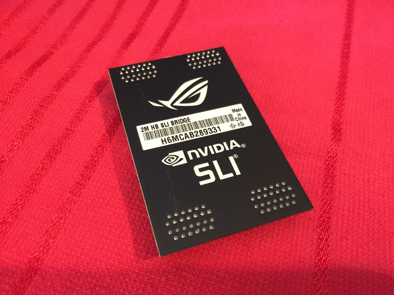 ASUS ROG 2M HB 2-Way Nvidia SLI Bridge Rev 1.00 Genuine OEM Part 60mm 2 Slot