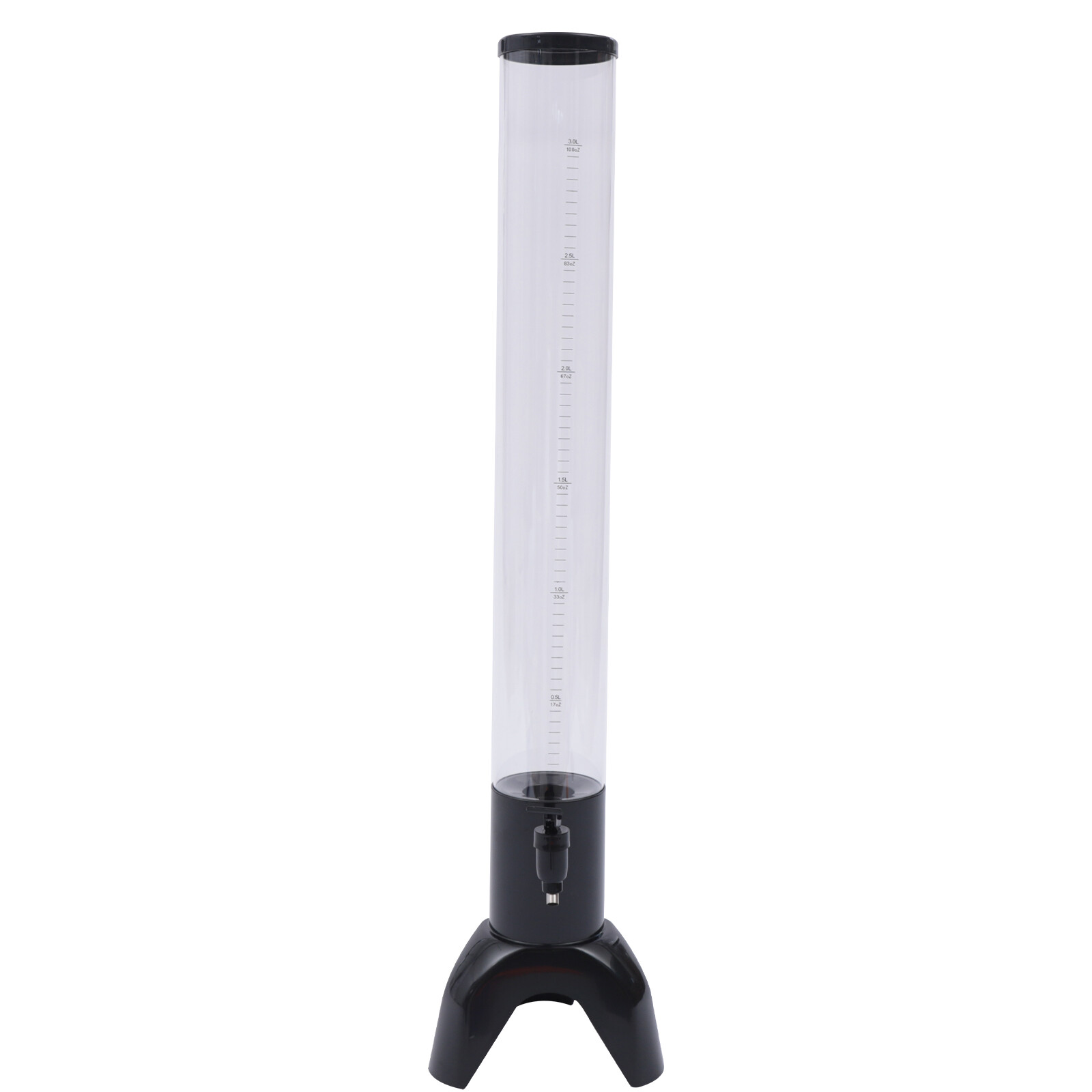 3L/100oZ Beer Tower Dispenser Drink Tower Beer Tap with Individual Ice Tube NEW