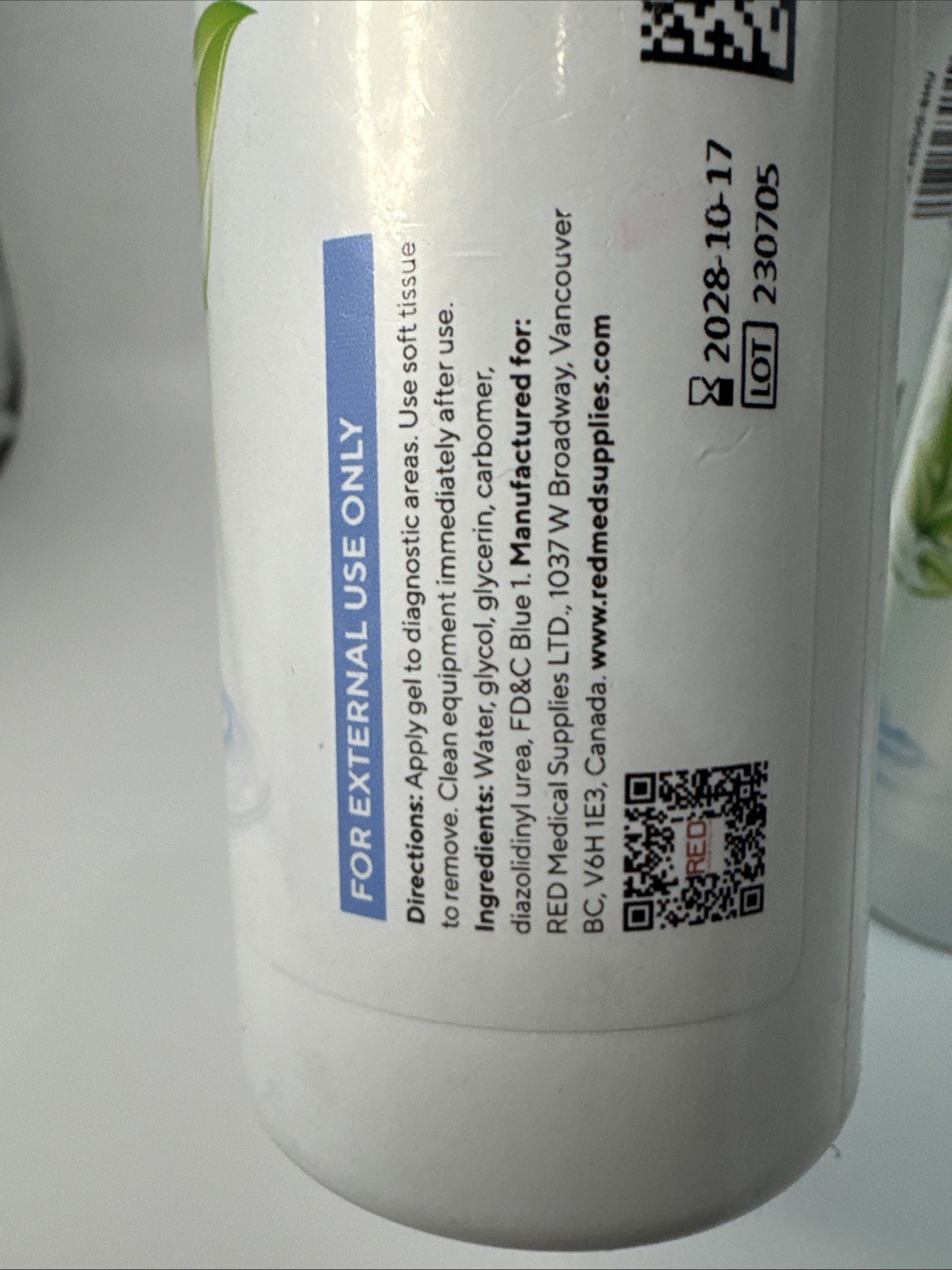 3x- RED Conductive Ultrasound Gel 2-Pack Medium Viscosity Clear 250ml Made USA