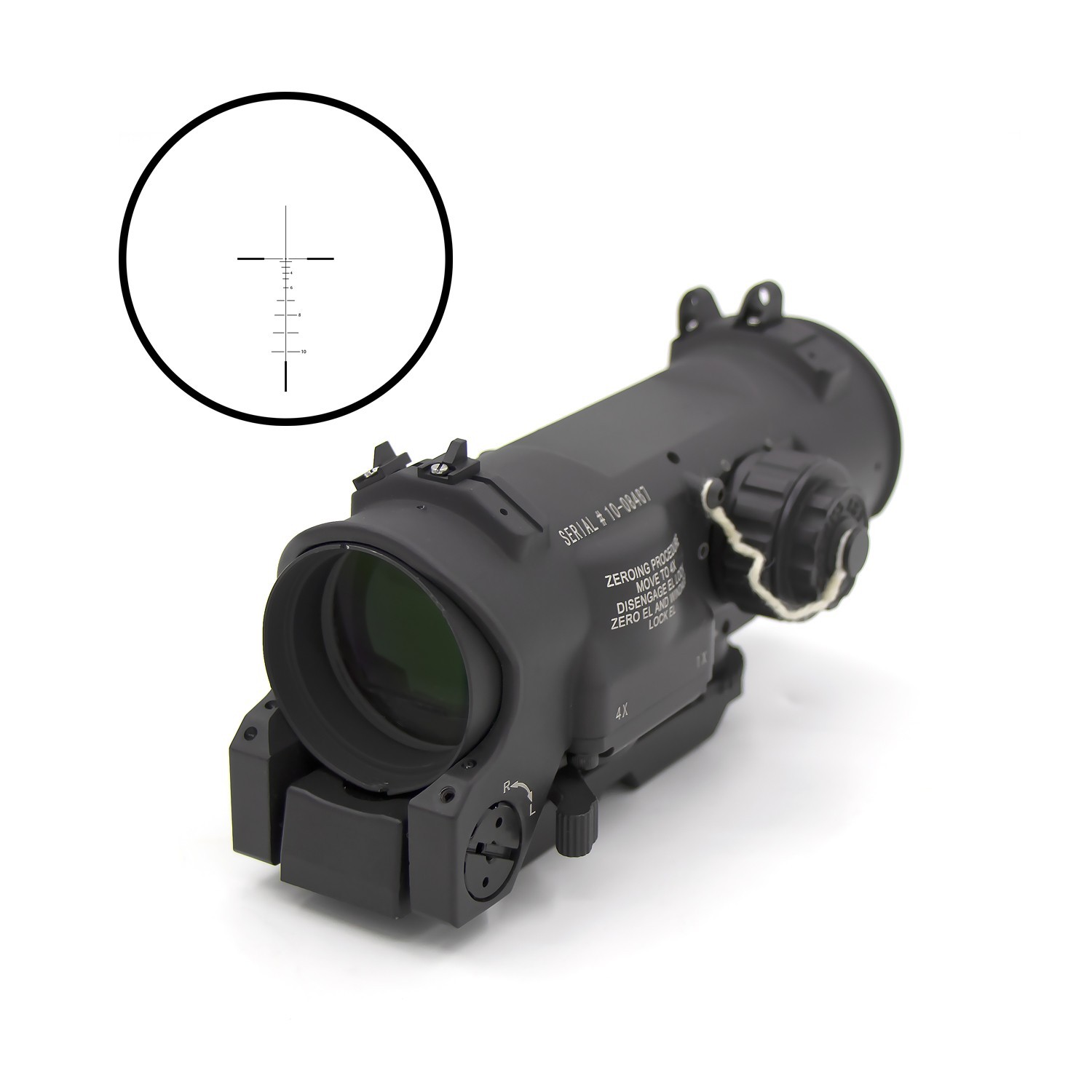 1-4x40 Rifle Scope EL-DR Type Scope 1-4x Variable Magnification Scope Red Cross