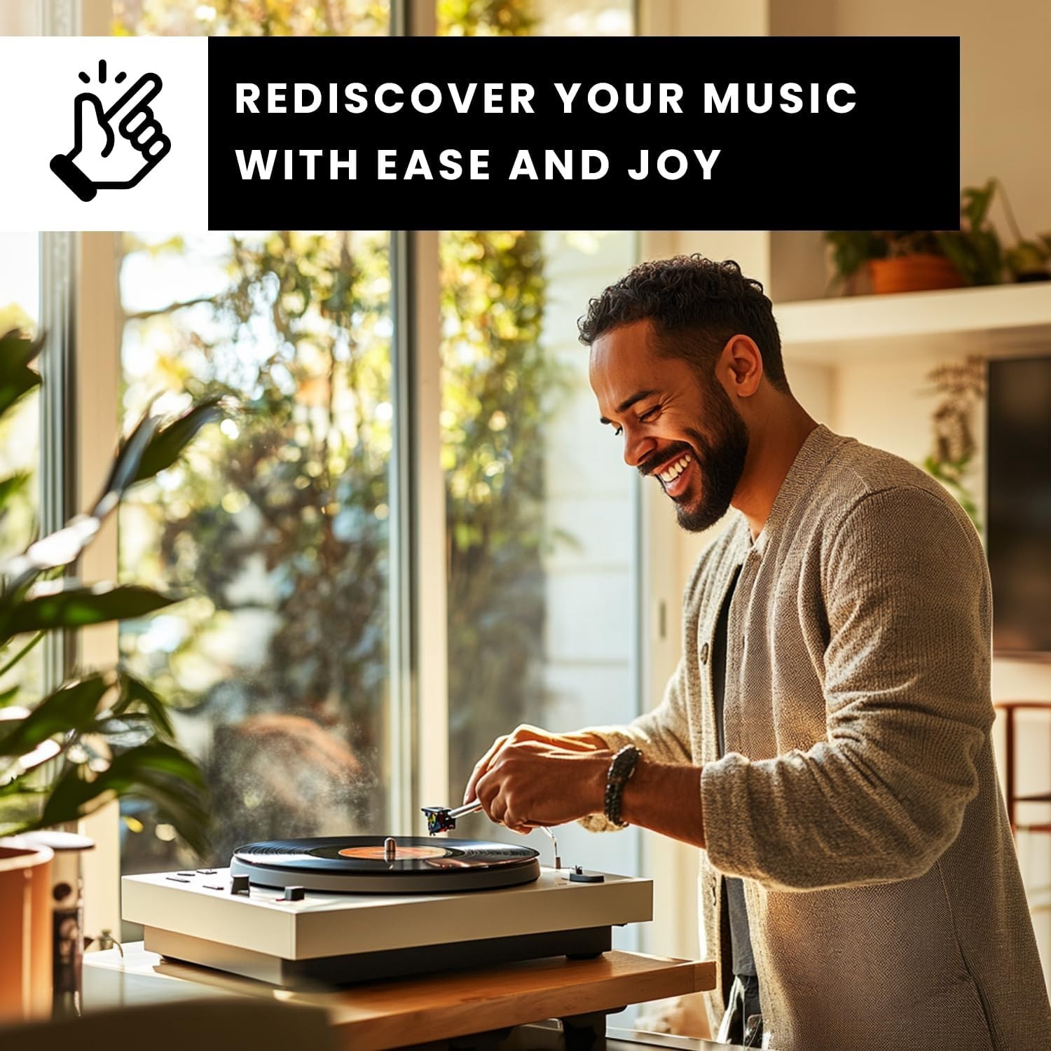 EVEO Vinyl Record Cleaning Kit - 4In1 Vinyl Record Cleaner Kit for Vinyl Records