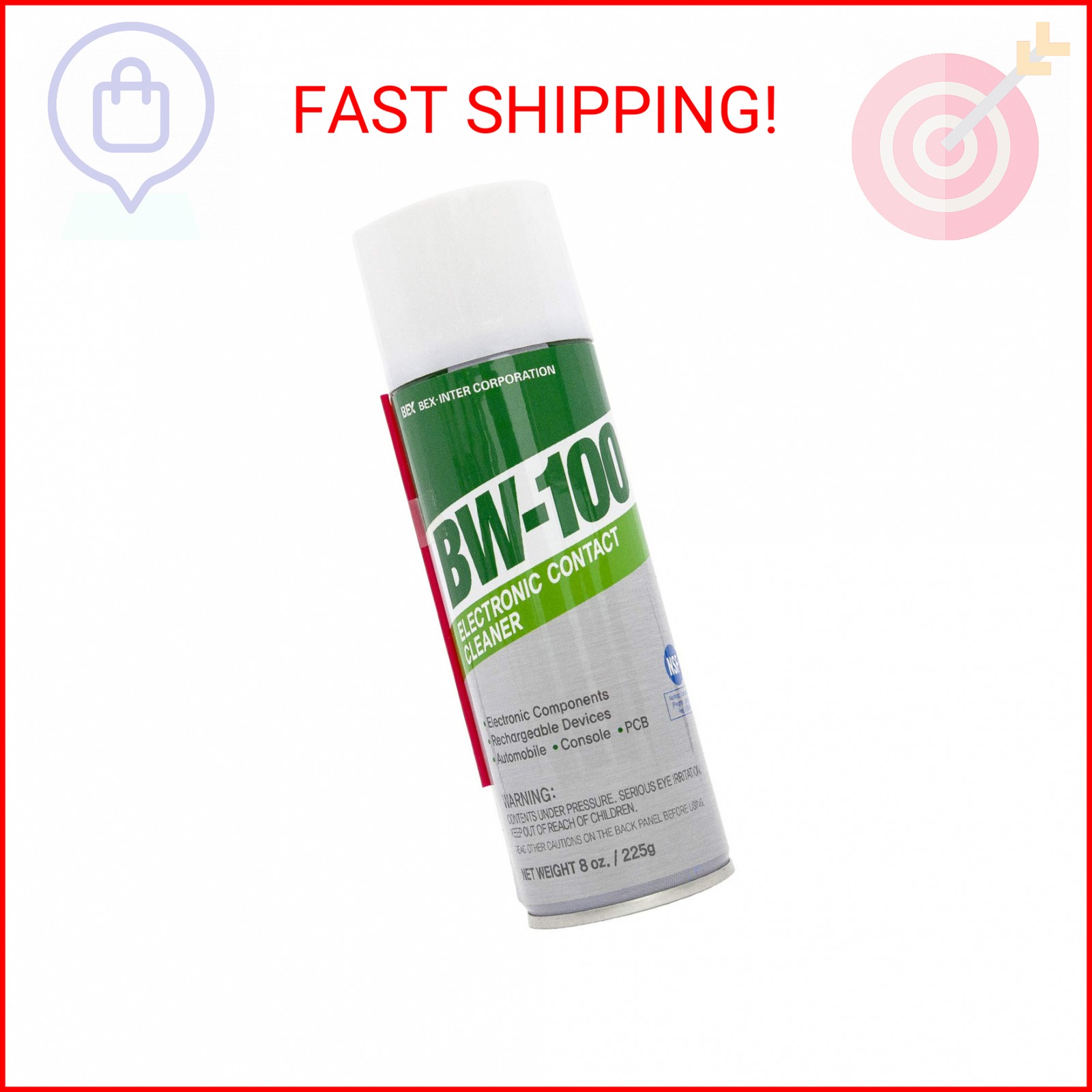 BW-100 Non-Flammable Electronic Contact Cleaner Aerosol Spray- Safely Cleans Joy