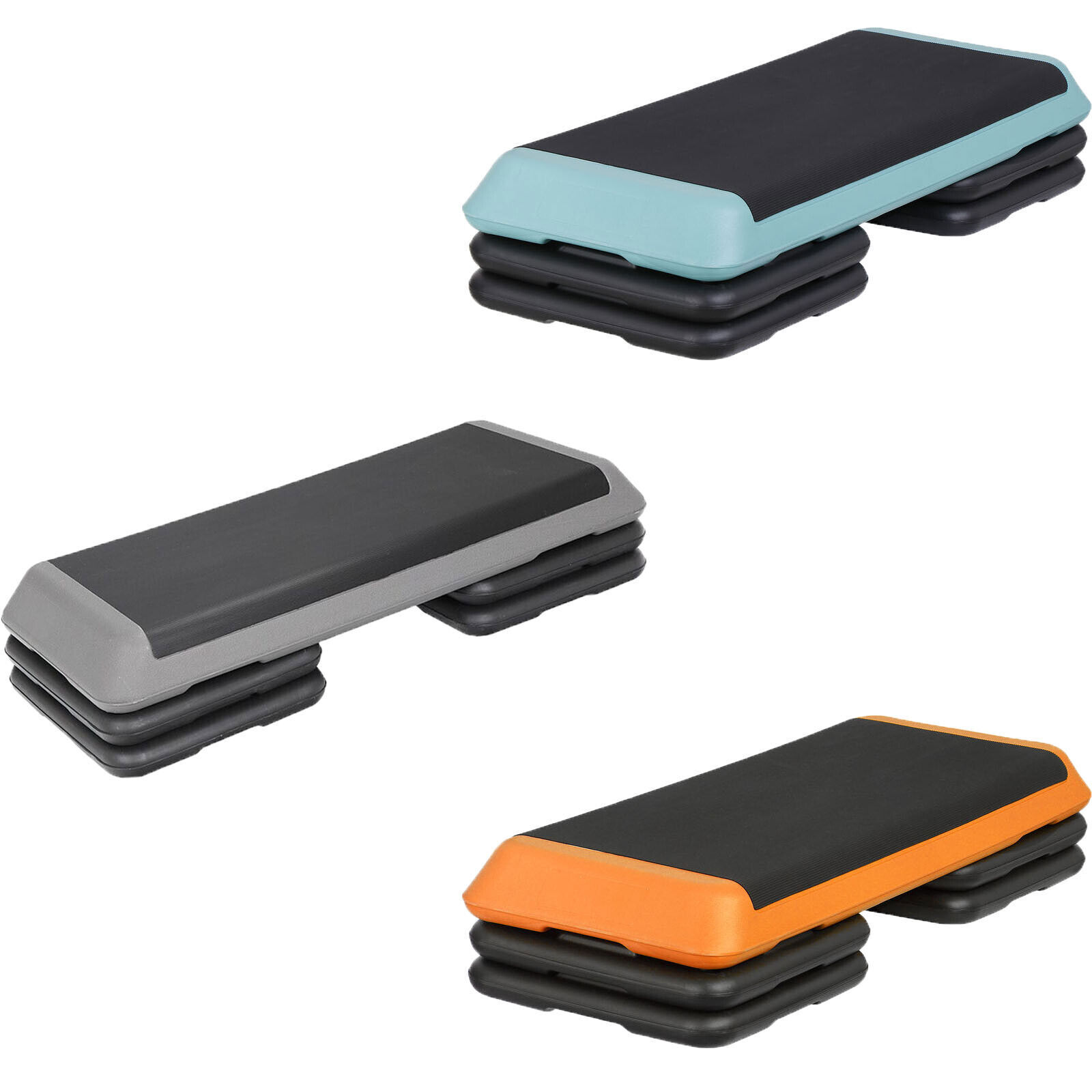 4 Colors Fitness Aerobic Step 42.5'' Club Cardio Exercise Stepper Adjust 4"- 8"