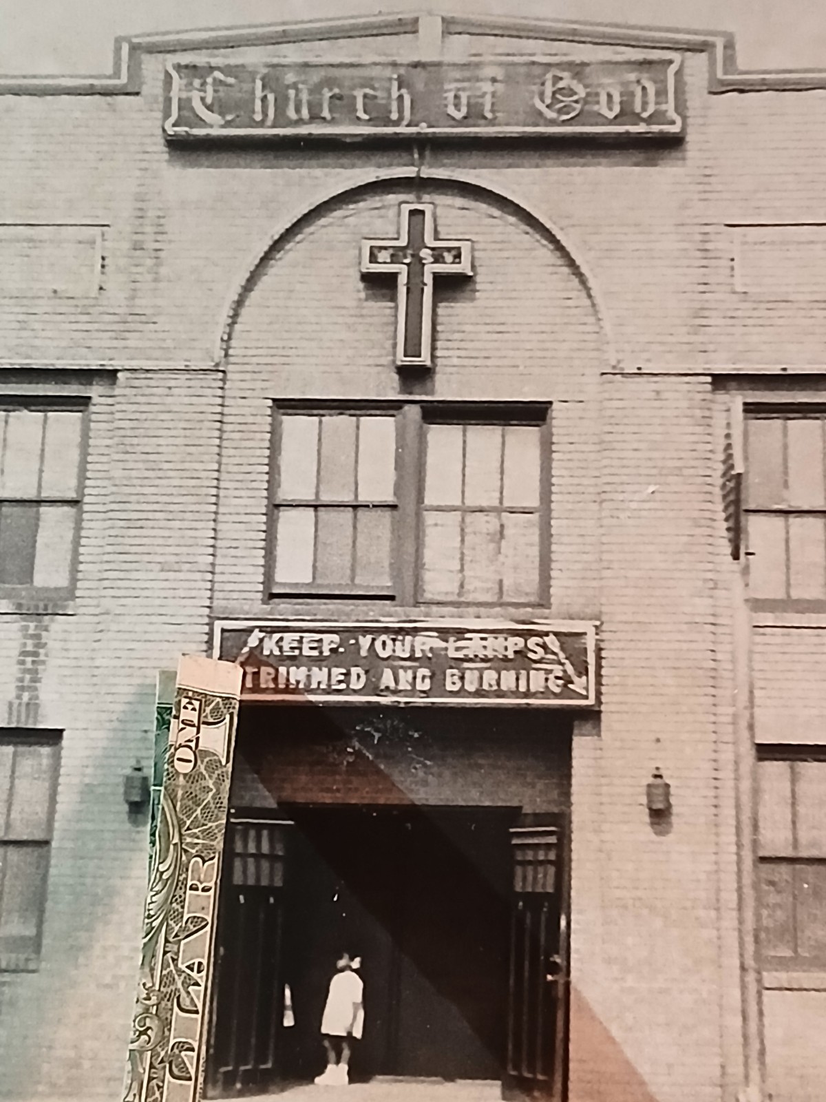 Antique African American * COLORED GIRL * STANDING * CHURCH OF GOD