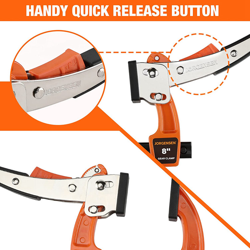 Jorgensen 2Pack 12-inch/4-inch/8-inch Bar Clamp Set Quick Release Gear Clamp Set