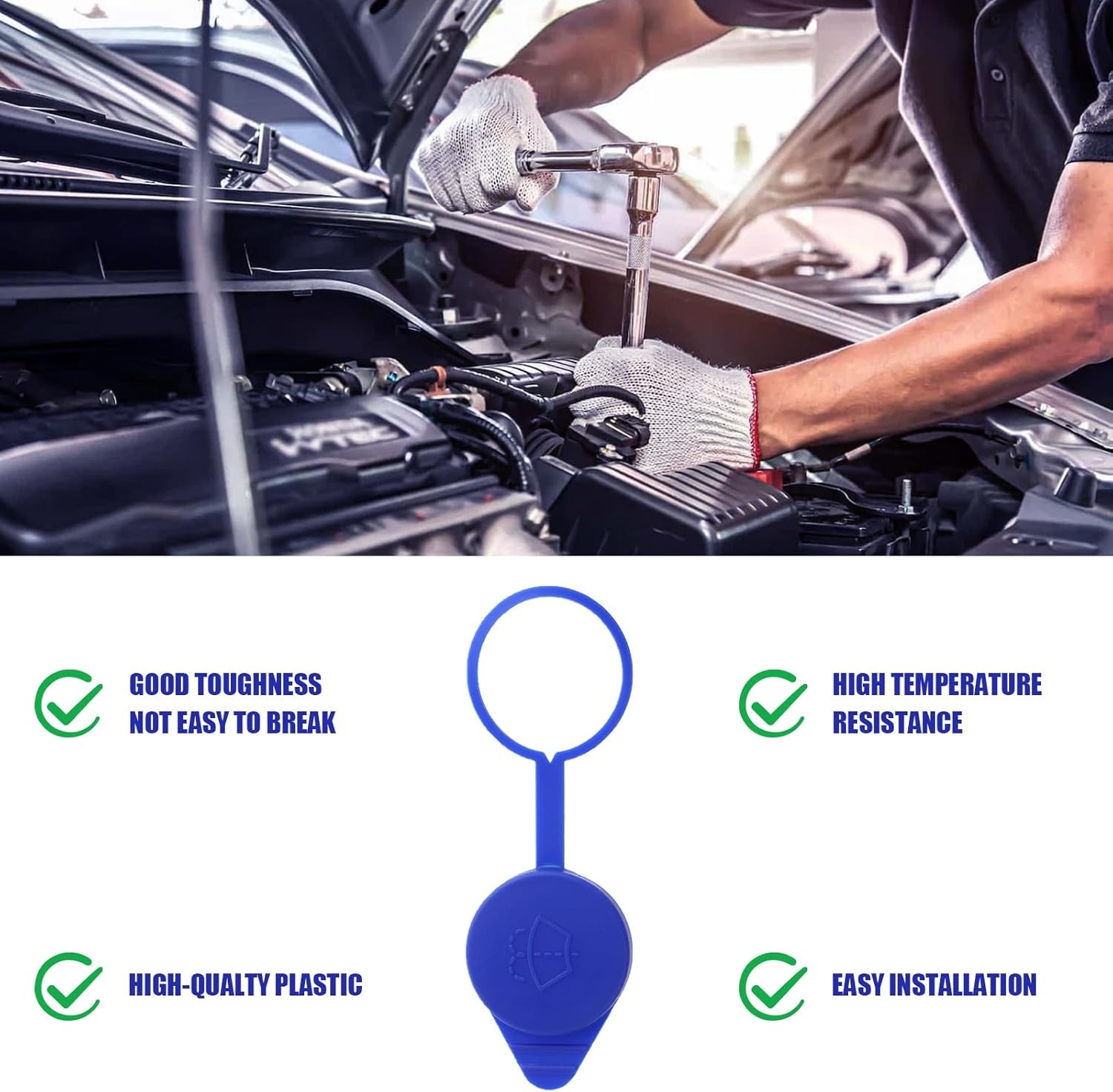 2PCS Washer Fluid Cap Windshield Washer Fluid Reservoir Cap Professional Accesso