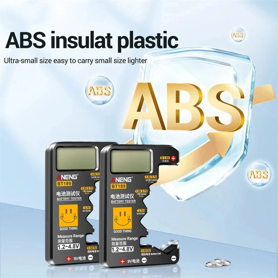 Battery Tester Checker Universal For AA AAA C D 9V 1.5V Button Cell Batteries US