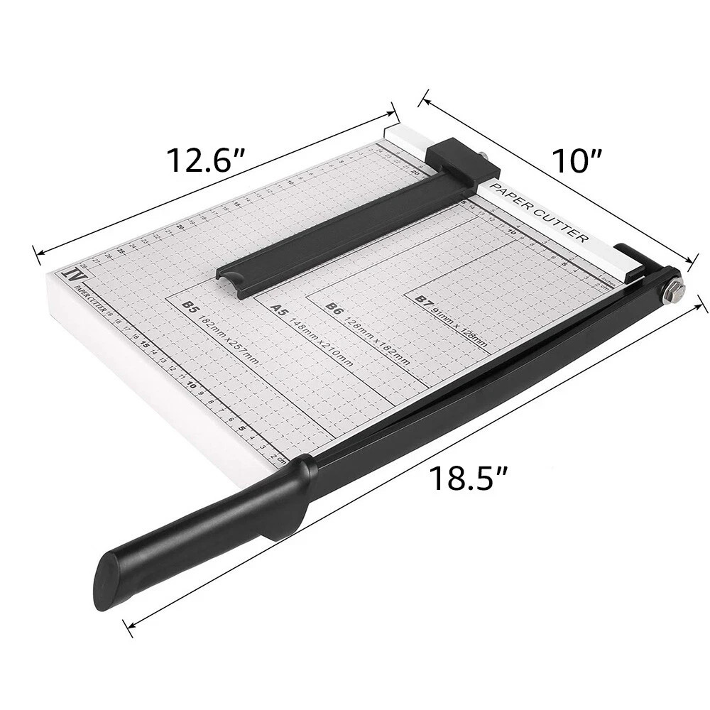 A4 Guillotine Paper Cutter (12" x 10"), Paper Trimmer with Multi Sheet Capacity