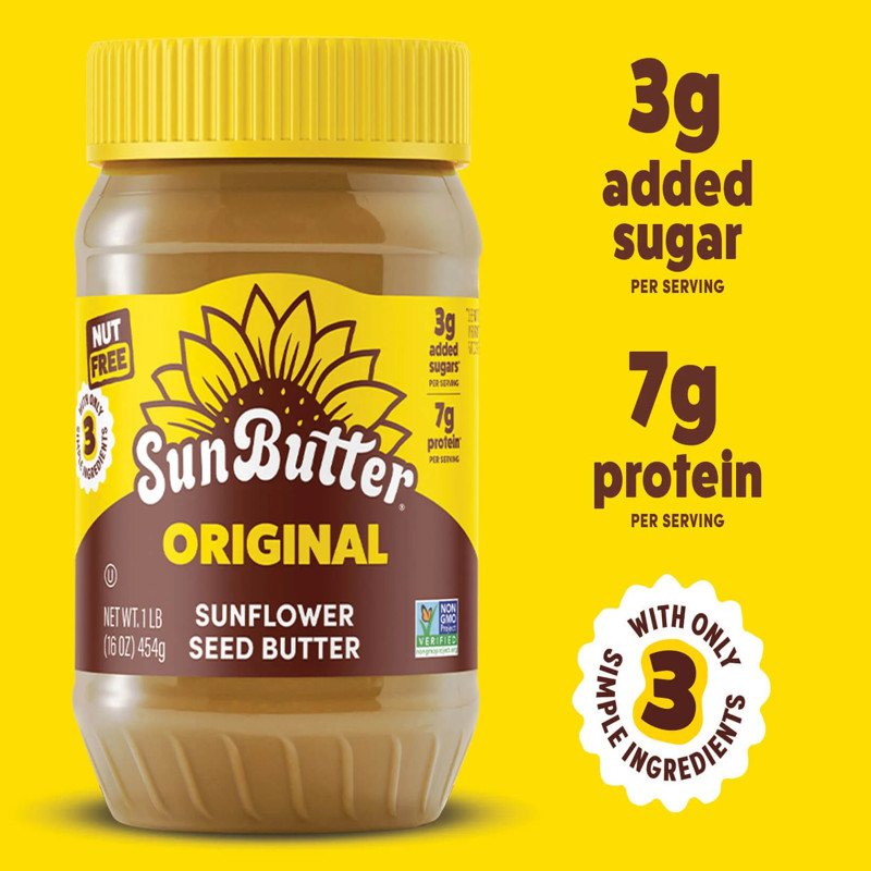 SunButter Original Sunflower Seed Butter 16 oz Jar