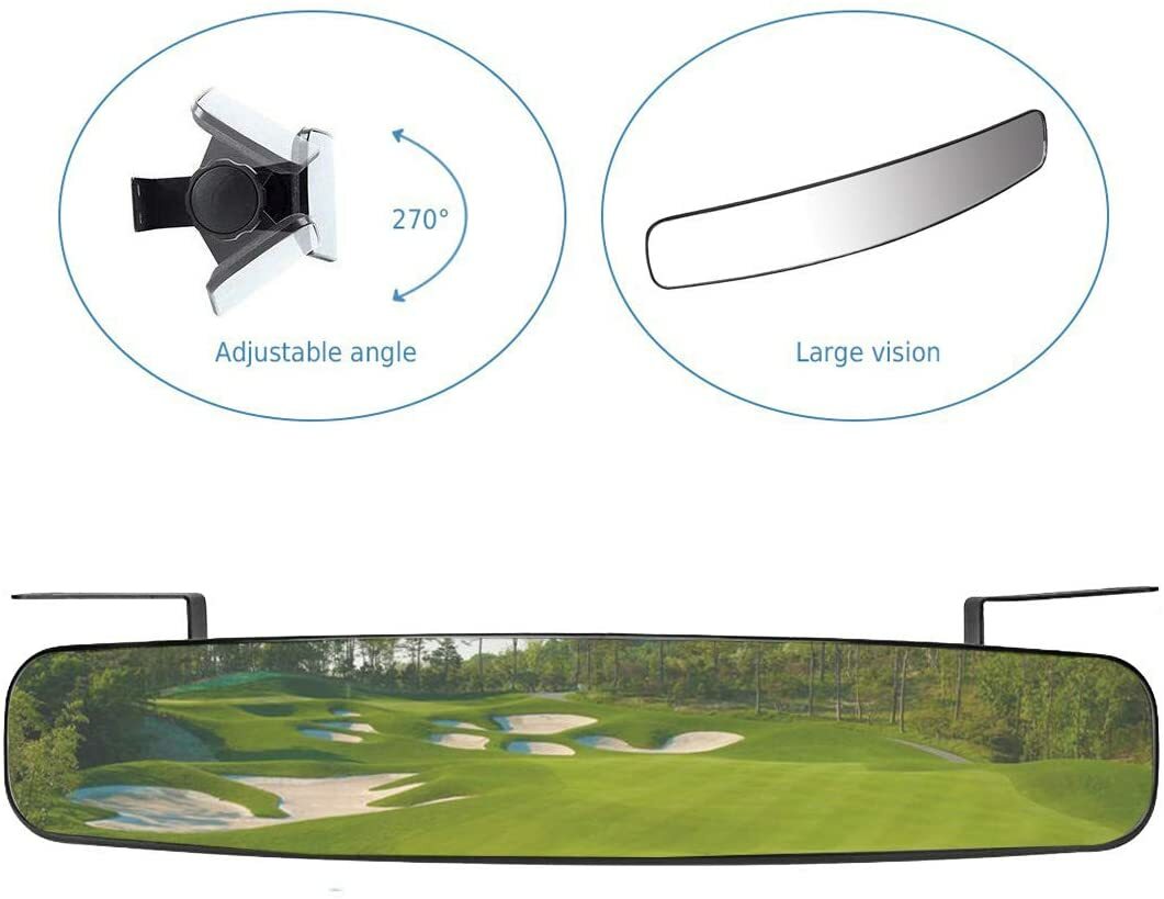 10L0L Golf Cart Mirrors,Panoramic Rear View Mirror for Yamaha EZGO Club Car