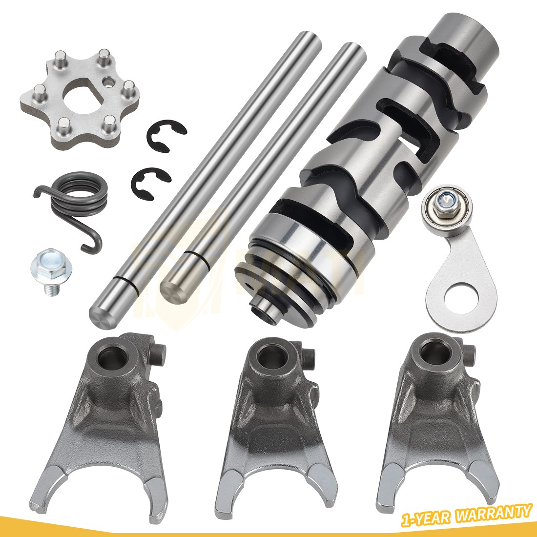 Shift Cam & Shift Forks Guide Bars Rods Set For Yamaha Banshee YFZ350 1987-2006