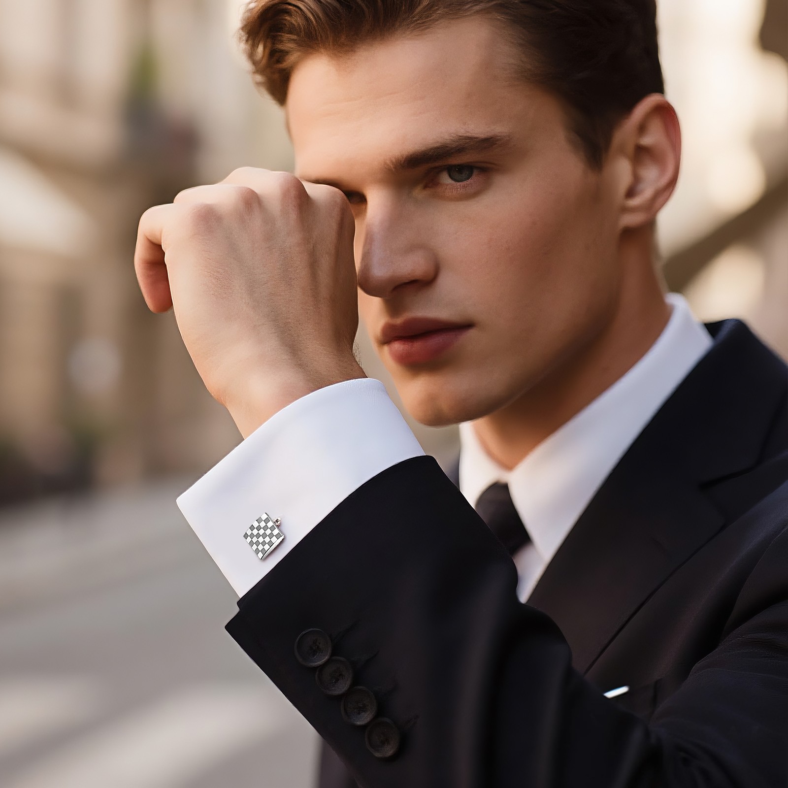 6 Pairs Men's Square Round Cufflinks Set Business Wedding Anniversary Cufflinks