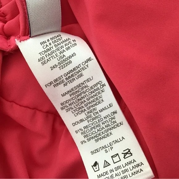 Tommy Bahama Women Dress Size Small Coral Pink Activewear Double Strap Spa