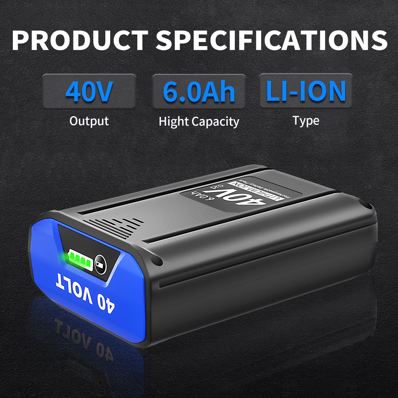 2 PACK For Kobalt 40v MAX 6.0 Ah Extended Run Li-Ion Battery KB440-03 KB540-06