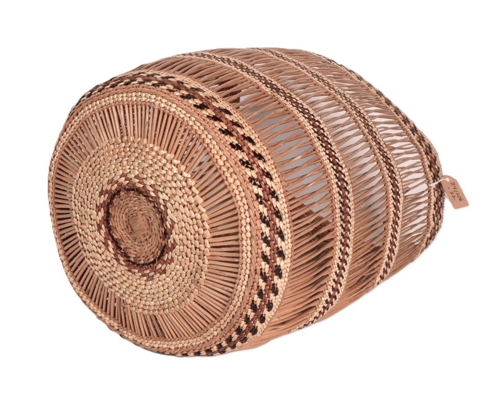 Hupa Open Work Basket Mid/Late 20th Century Size 8.625" H x 7.625" x 6.75" D