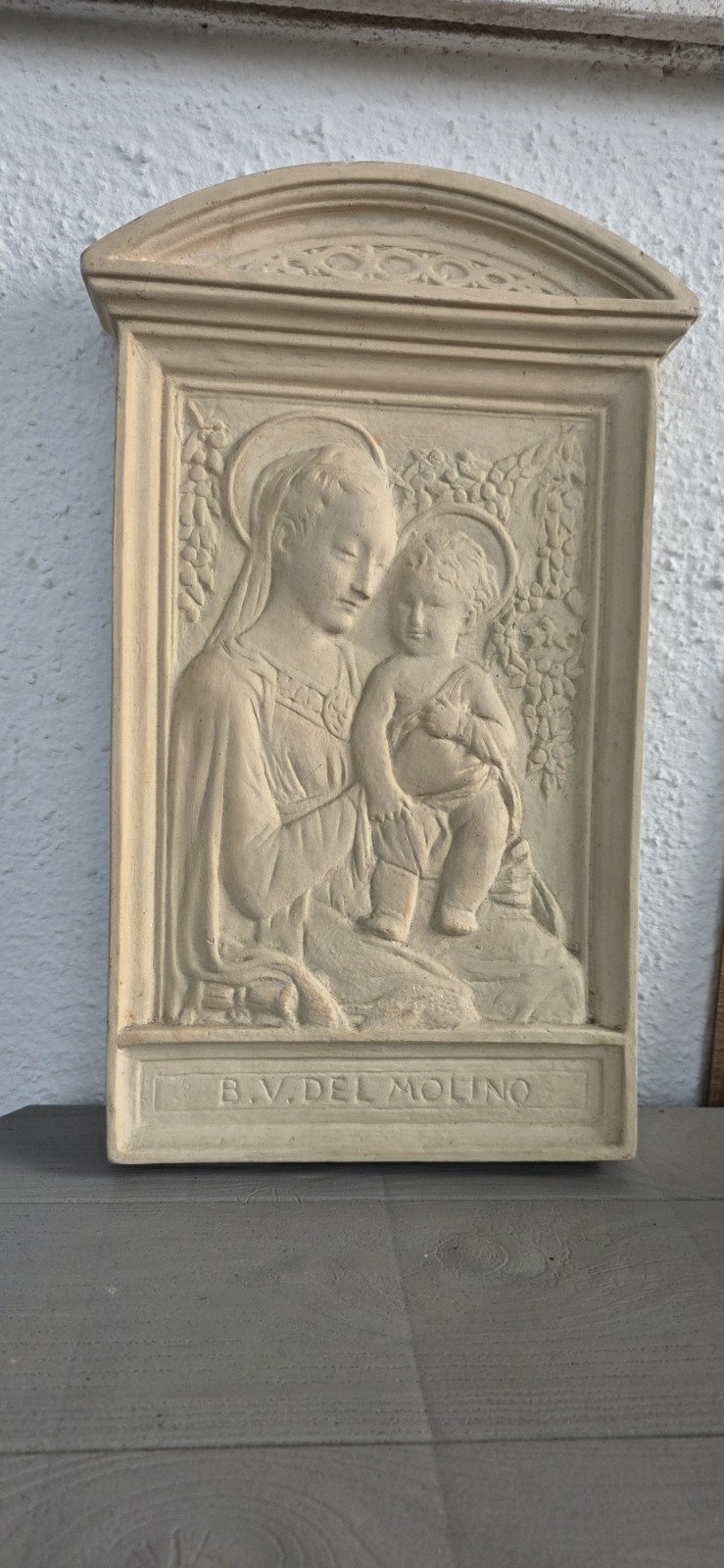 Stucco bas-relief depicting the Madonna and Child painting collection