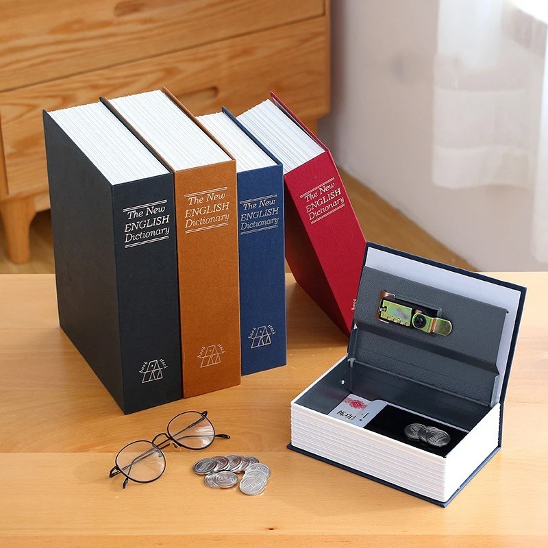 Book Safe with Key Lock – Hidden Dictionary Diversion Safe Box (S/M/L)