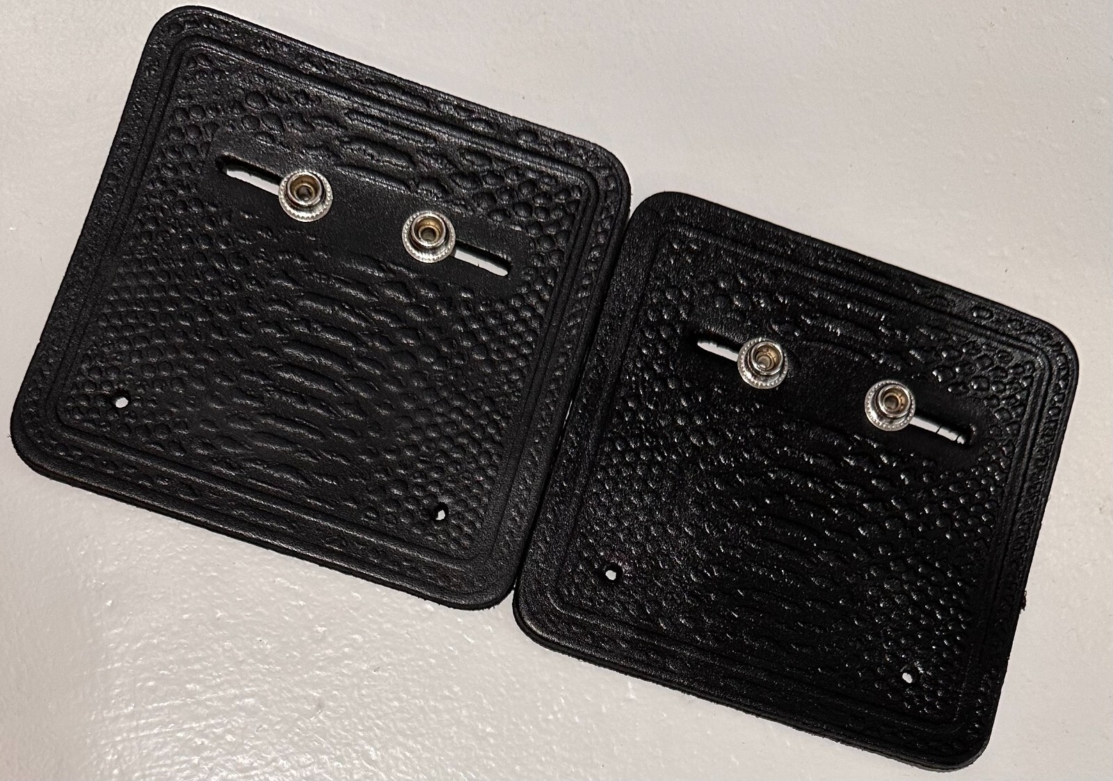 Universal Replica Pack of Two Wrestling Belt Wall mount Hanger Black Leather