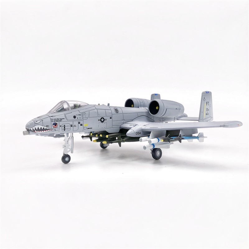 Wltk USAF A-10A Thunderbolt II Attack Plane Shark Painting 1/100 Diecast Model
