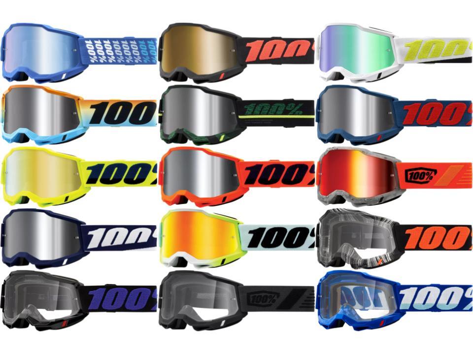100% Accuri 2 Goggles Closeout Colors Adult Motocross Dirt Bike MX/ATV/UTV