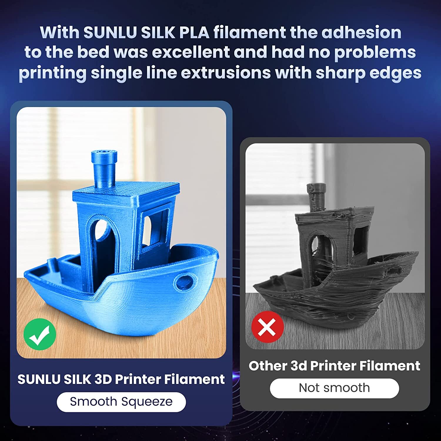 【BUY 6 GET 4 FREE,ADD 10】SUNLU 1.75MM SILK Shiny PLA+ Filament 1KG/2.2LBS Spool
