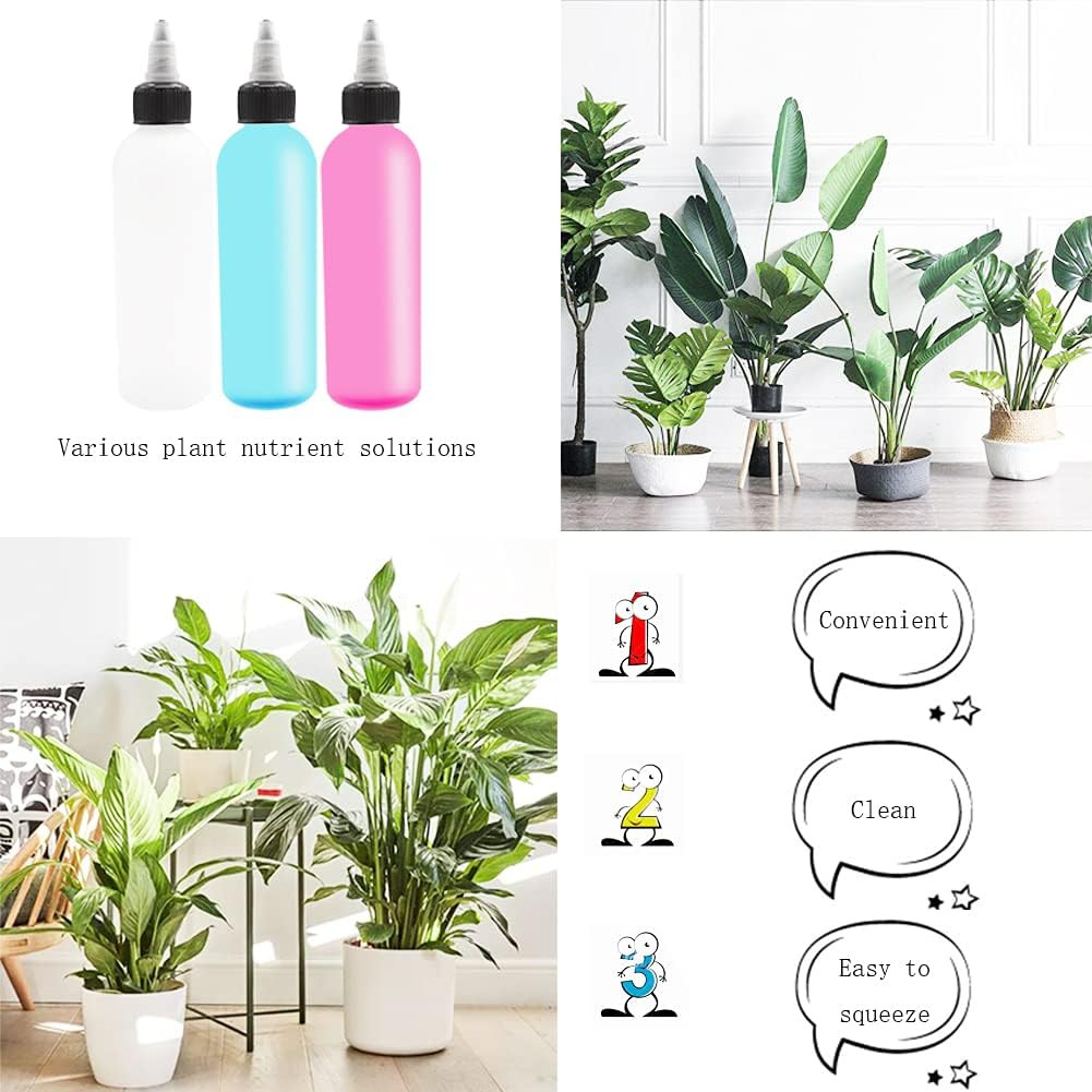 20 Pack 4Oz Boston Squeeze Bottles, Clear Plastic Dispensing Bottles with Twist