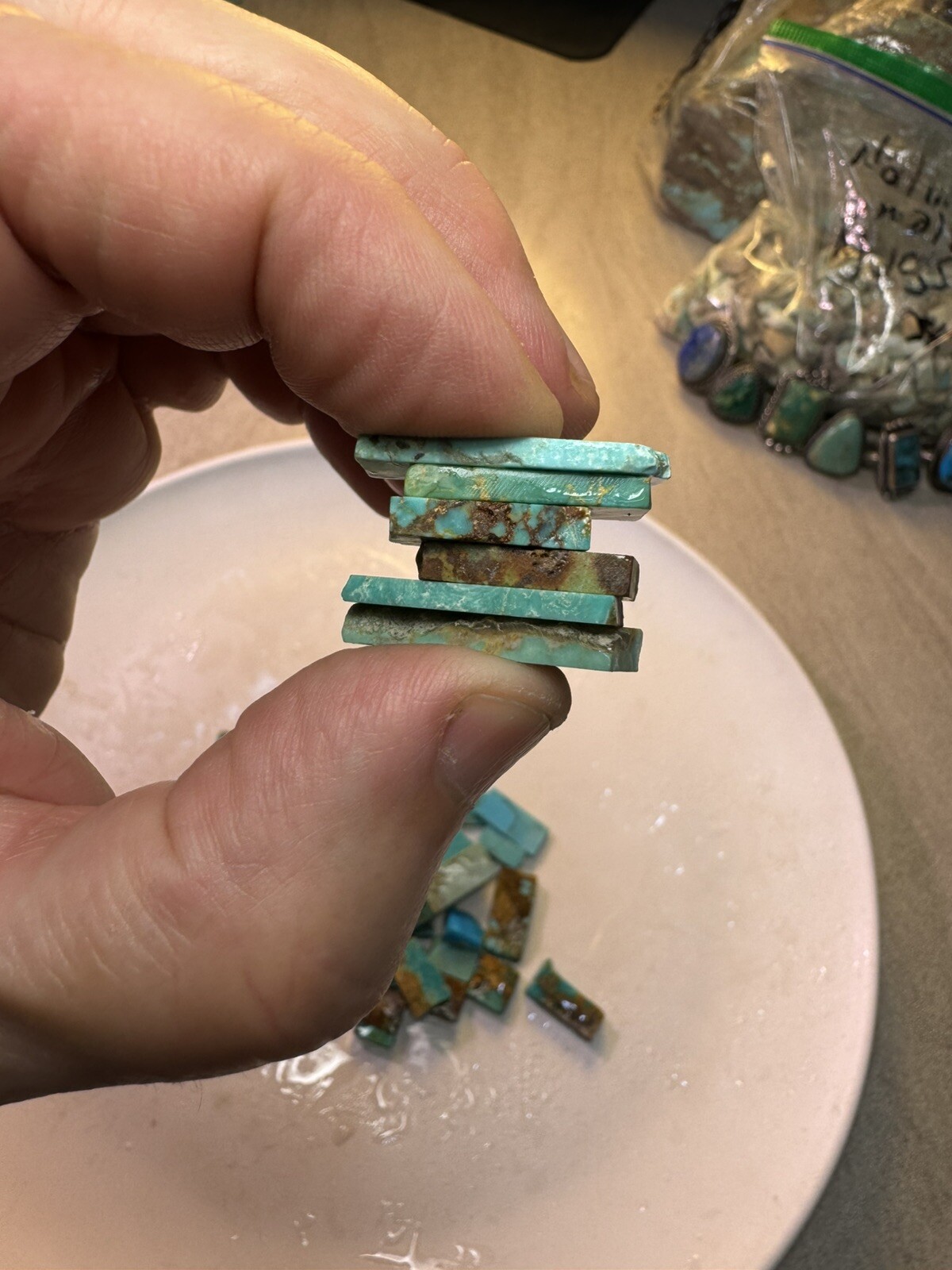 !70 g Bell Trading Post Squared Turquoise! Slabs🔥