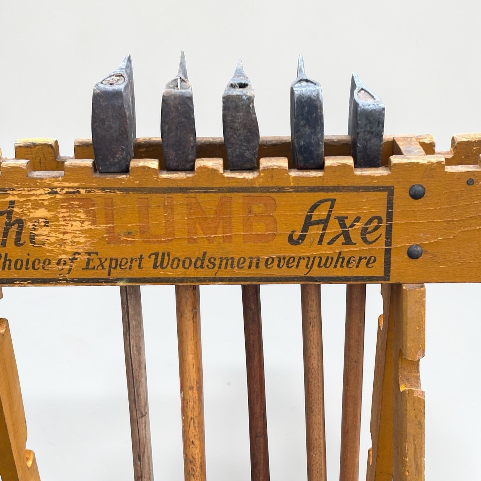 Vintage Plumb Axe Hardware Store Display Advertising Sign Hatchet Ax Lumberjack