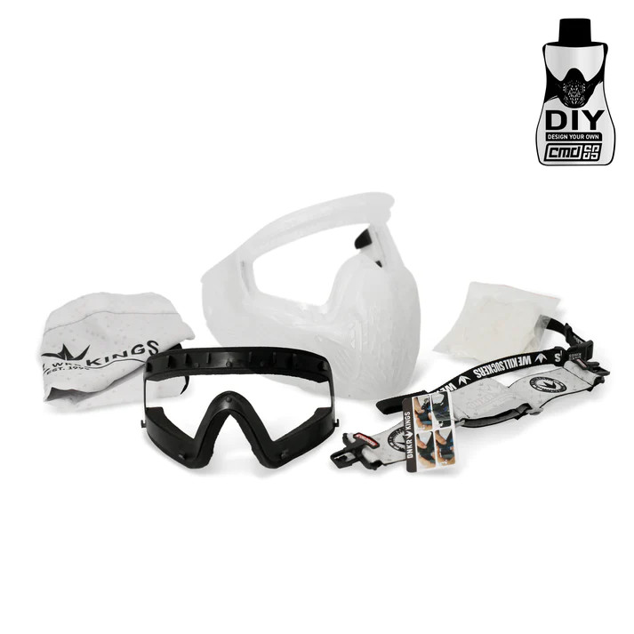 Bunkerkings CMD Paintball Goggles – Clear DIY Color Kit | Custom Dyeable Mask