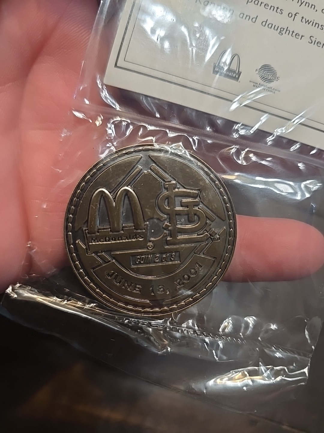 NEW! Darryl Kile, St Louis Cardinals McDonalds Coin, Token And Baseball Card