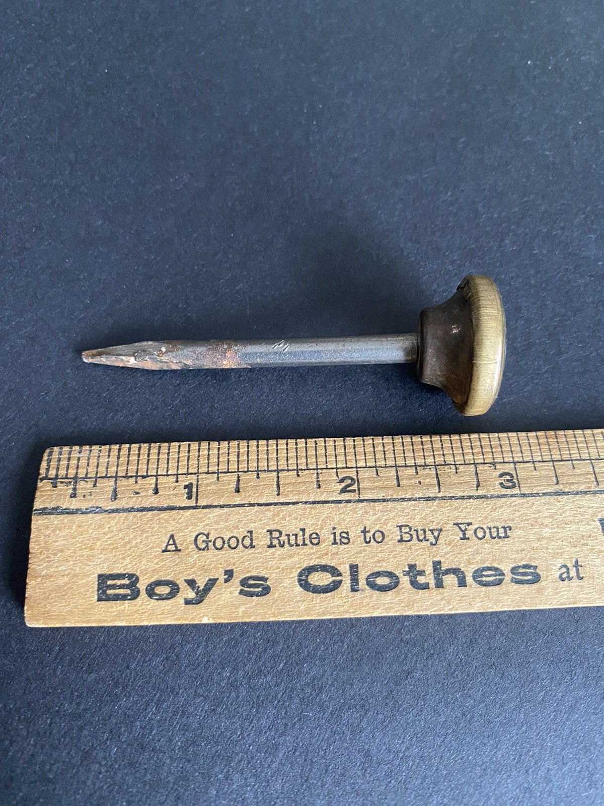 Vintage Victorian Porcelain Picture Hanging Nail- 2 3/4”