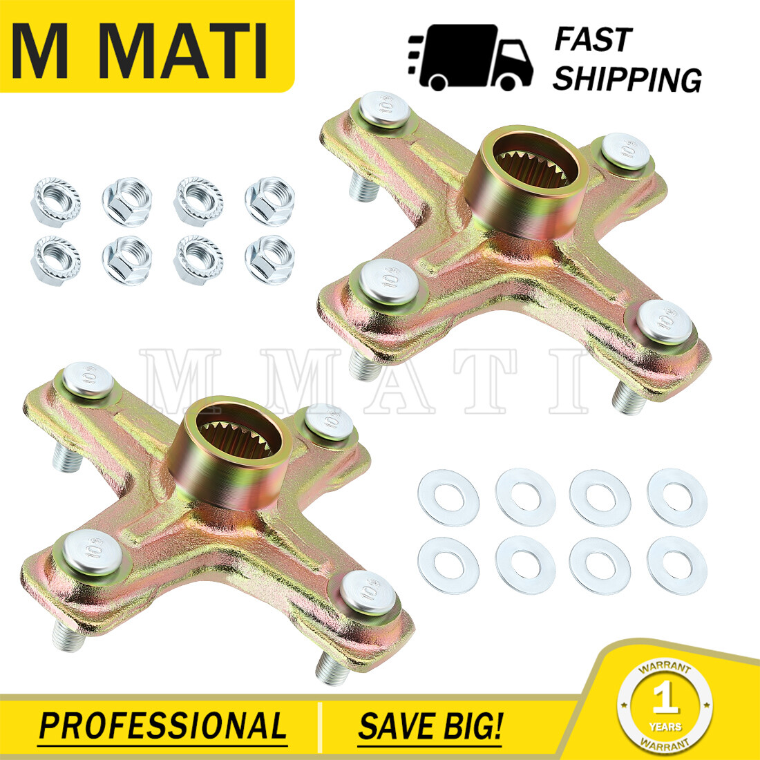 Pair Rear Axle Wheel Hub For Yamaha YFZ450X Warrior350 Raptor250 1PE-F53K0-00-00