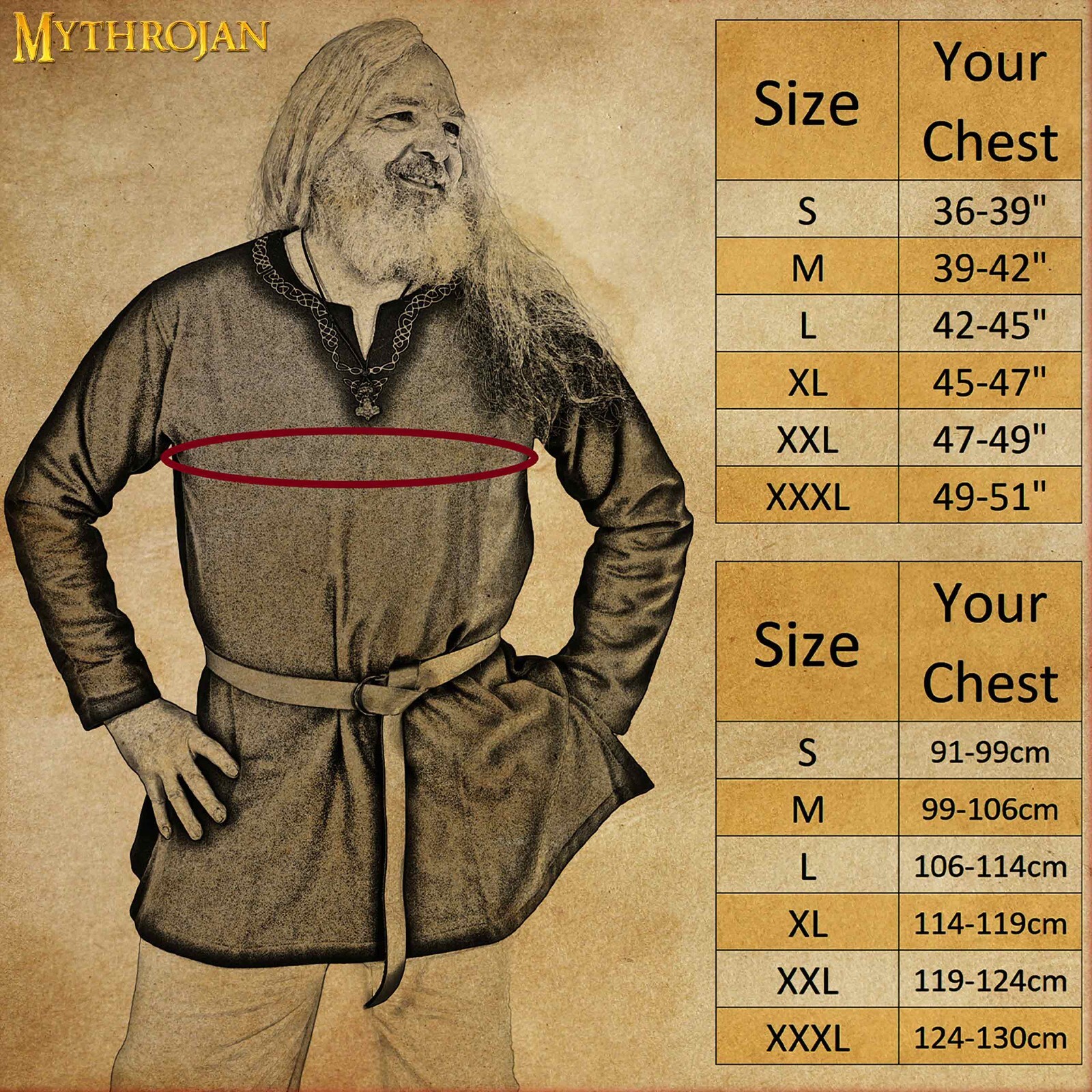 Viking Tunic Renaissance SCA Larp Cosplay Costume Medieval Inspired Shirt Brown