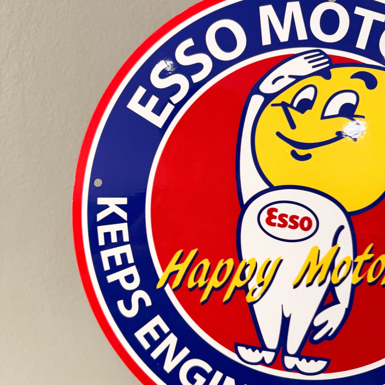 Esso Motor Oil Vintage Metal Sign Set of 3 – 30 cm / 11.8” Petrol Decor