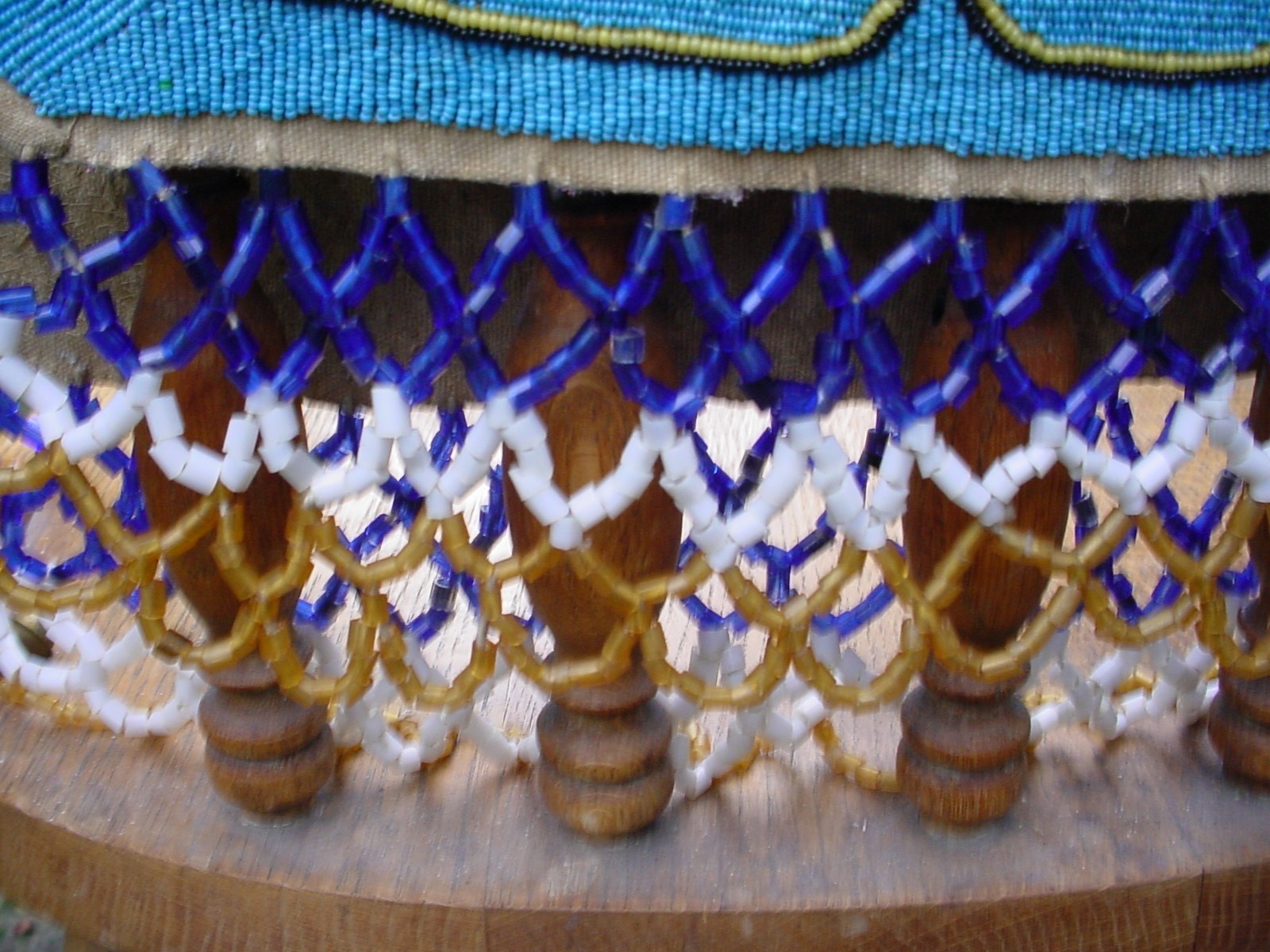 OLD CA 1900 YAKAMA PLATEAU INDIAN FULLY BEADED CAPE YOKE JINGLE DANCE