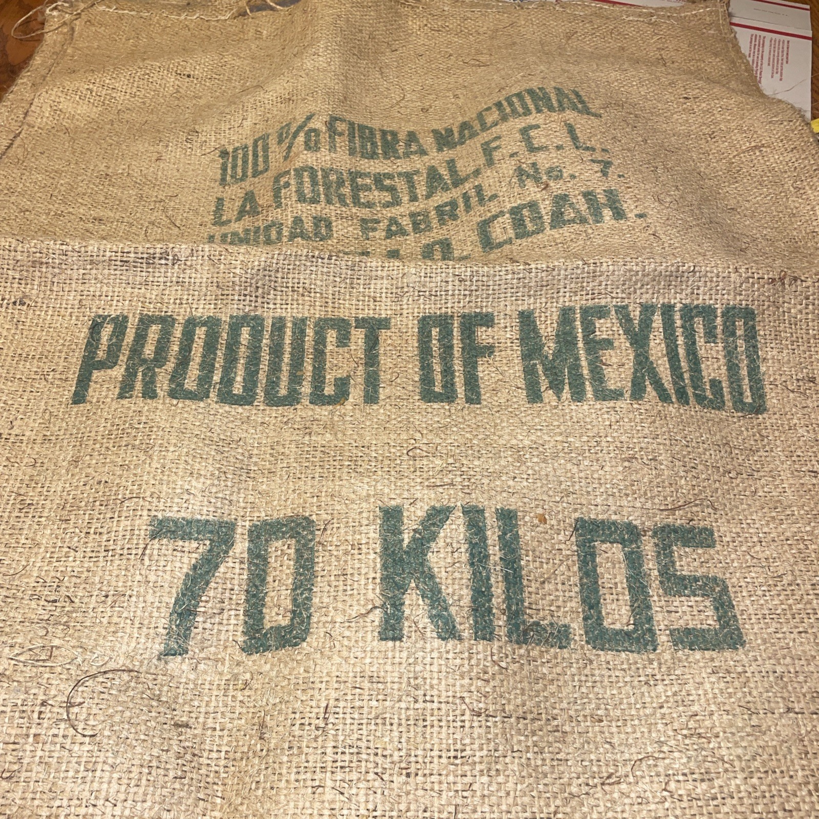 4 Vtg Coffee Bean Sack Bag Bemex Tapachula Prima Alvaro Mexico Jute Burlap Bags