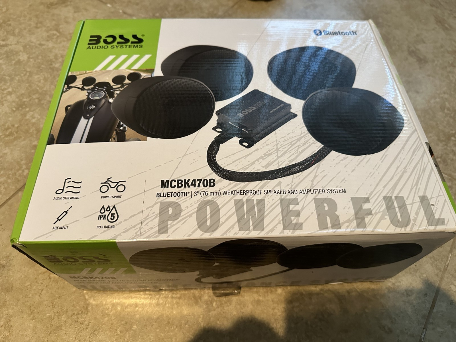 Boss Audio Systems MCBK470B Bluetooth 3" (76mm) Weatherproof Speaker & Amplifier