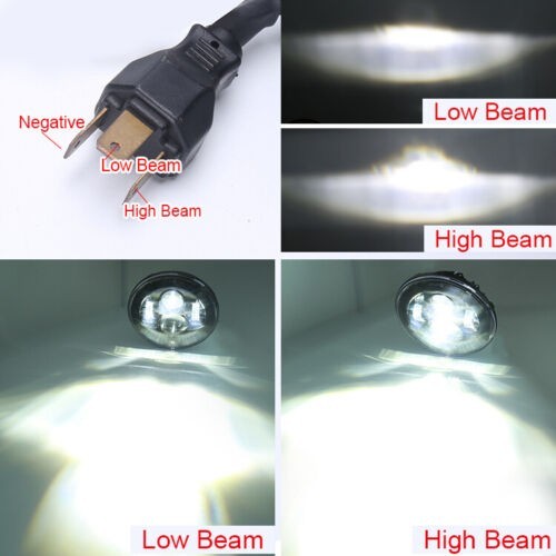 Passing Lights 7" LED Halo Projector Headlight Fit Harley Touring DRL Signal