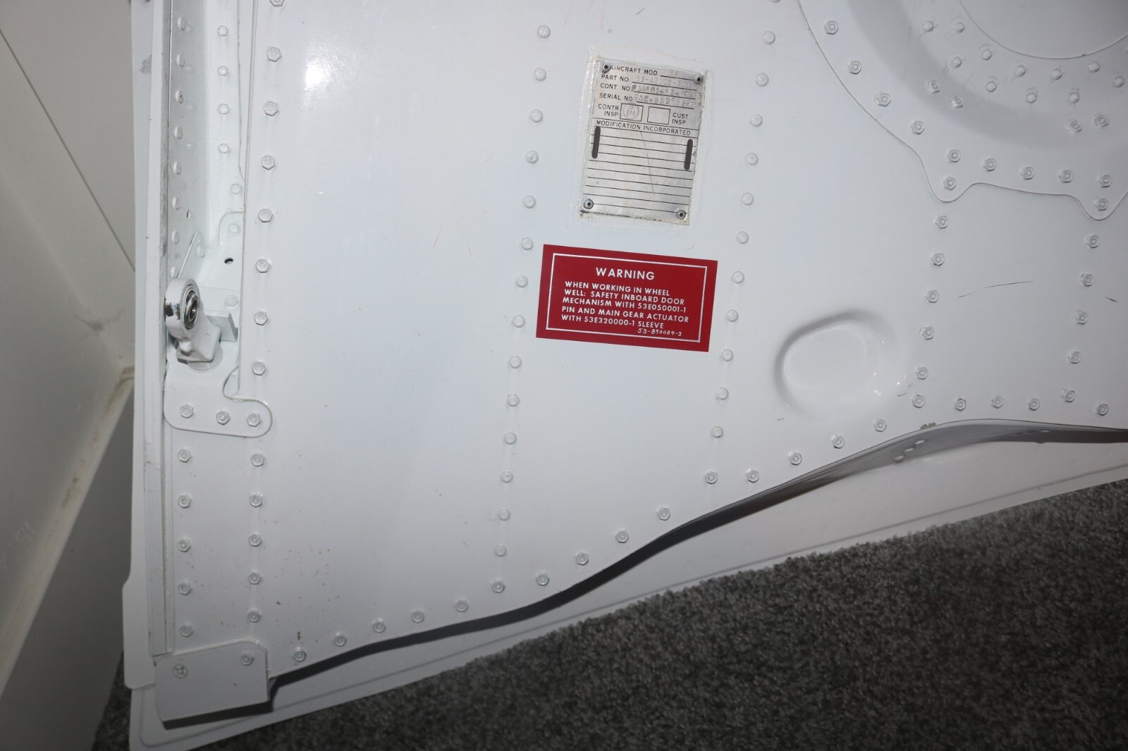 really nice vintage F-4 Phantom L/H MLG outer door 53-42702-301