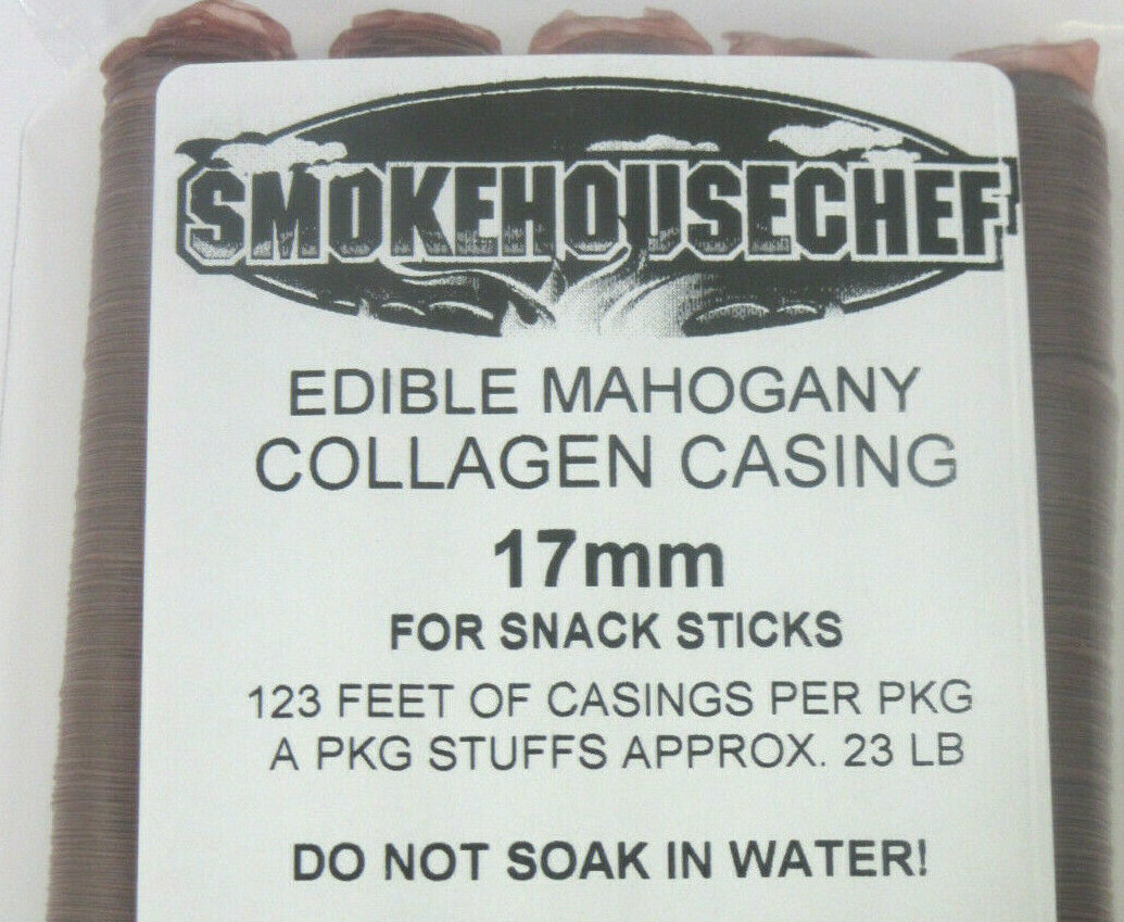 2 packs 17mm Snack Stick CASINGS for 45 lbs Edible Collagen