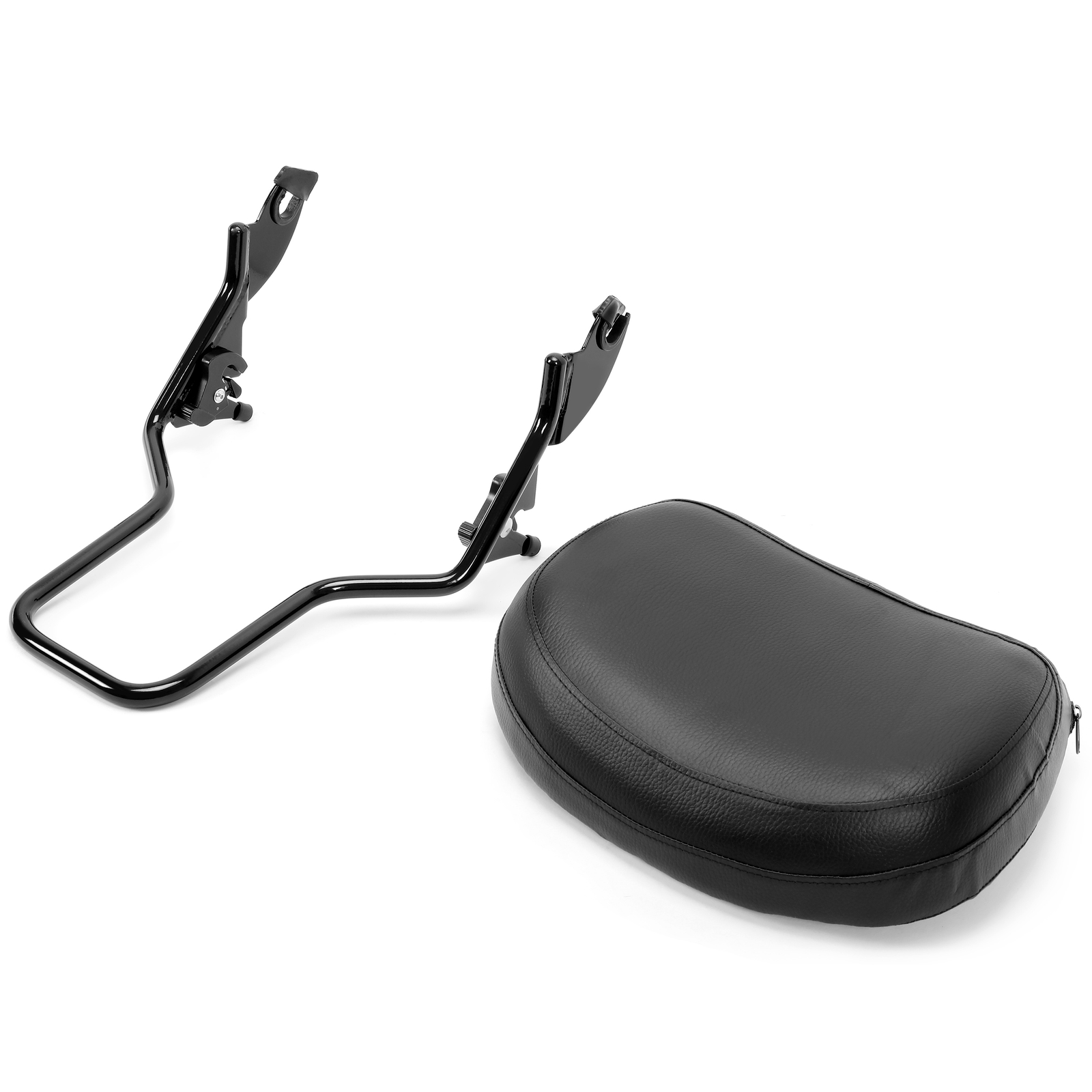 For Harley Touring 09-24 Detachable Passenger Backrest Sissy Bar w/ Stealth Rack